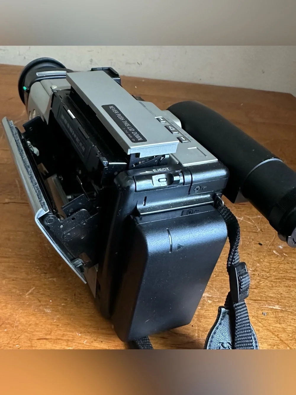 Sony Black Camcorder with Prominent Zoom Lens